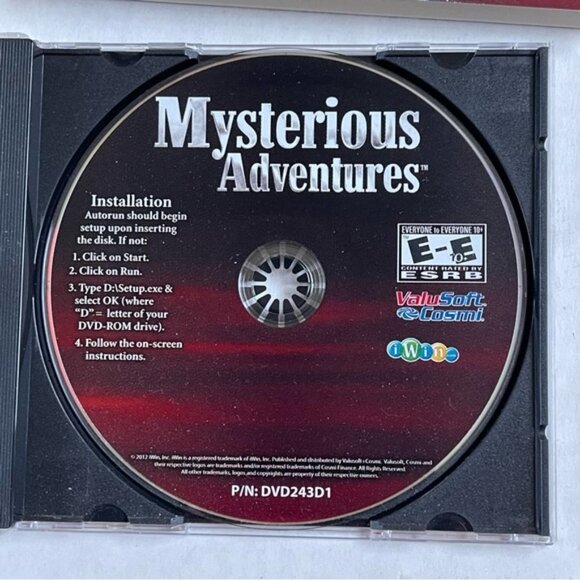 Mysterious Adventures 16 Games PC Games CD ROM E Everyone ESRB iWin Games 2012 - Picture 4 of 5